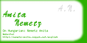 anita nemetz business card